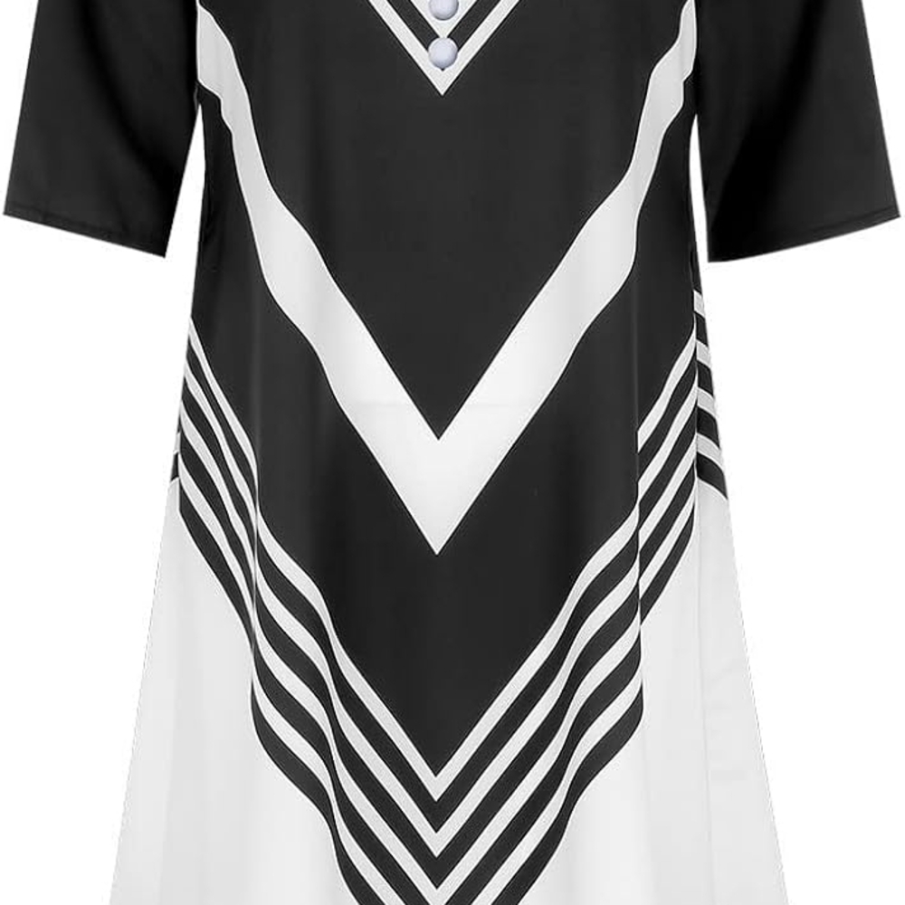 Elegant Black and White Maxi Dress